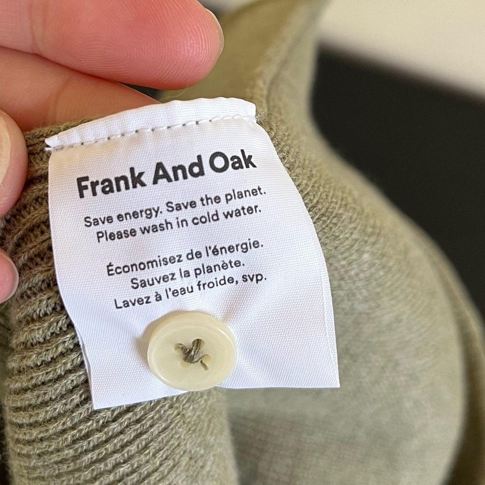 NWT Frank And Oak Ribbed V-Neck Cardigan Sweater - Size XXS - Picture 10 of 13